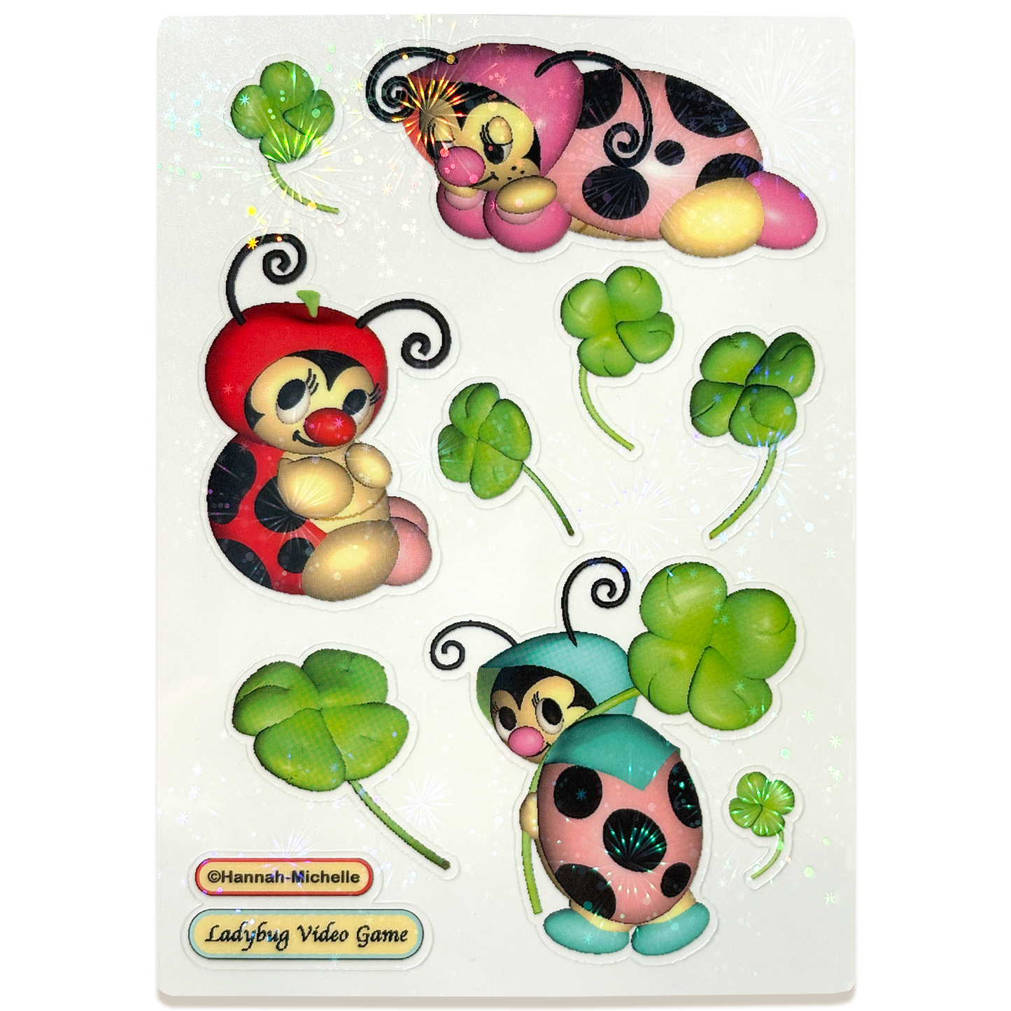 Ladybug Video Game Transparent Firework Effect Sticker Sheet