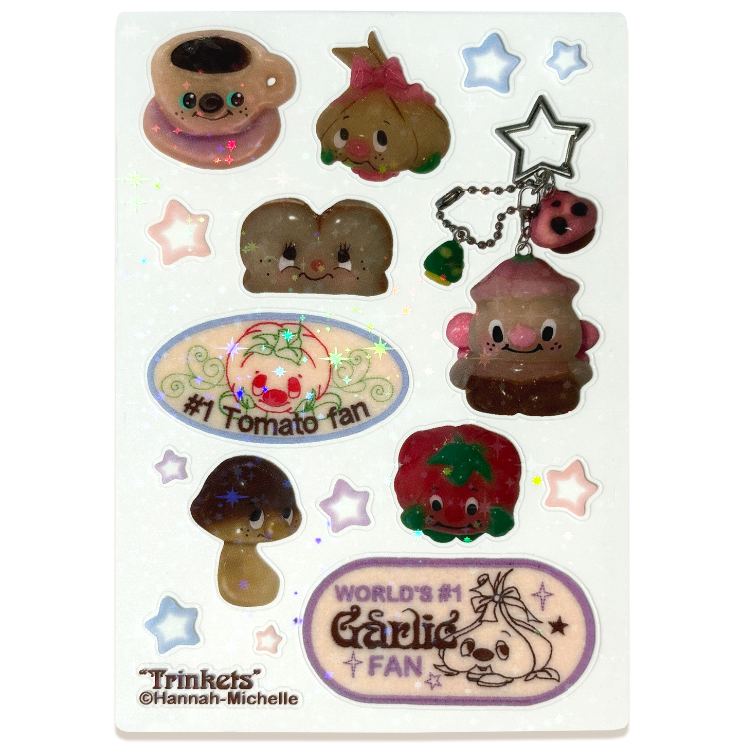 Trinkets Transparent Star Effect Sticker Sheet