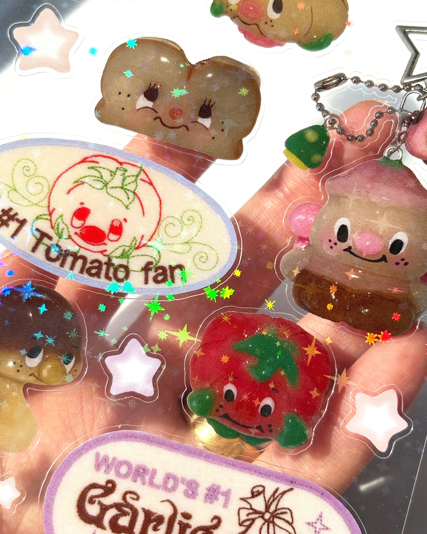 Trinkets Transparent Star Effect Sticker Sheet