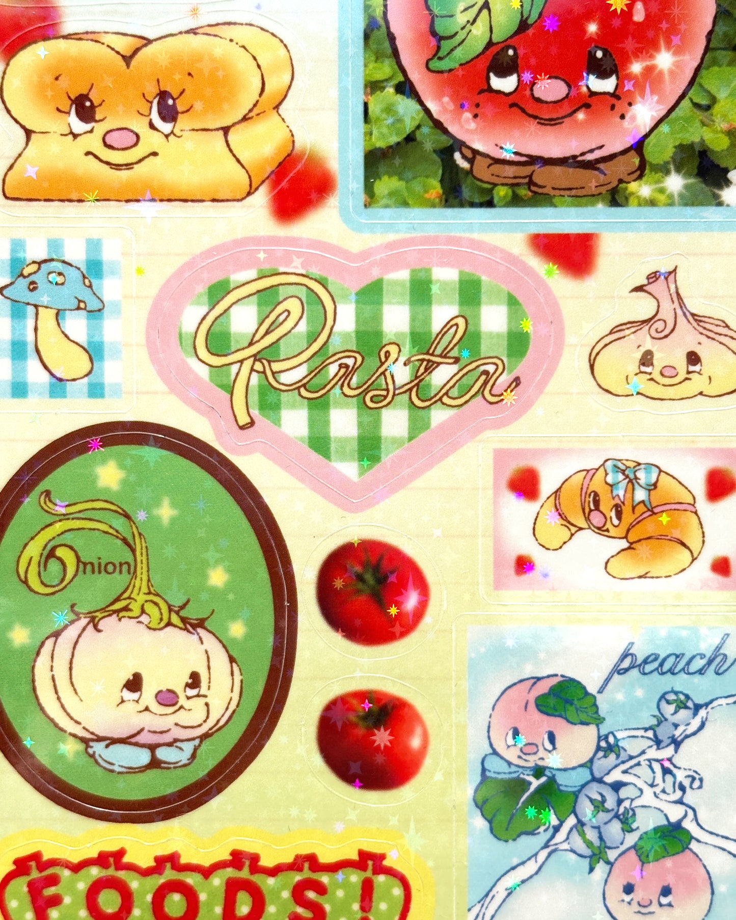 Foods Holo Star Sticker Sheet