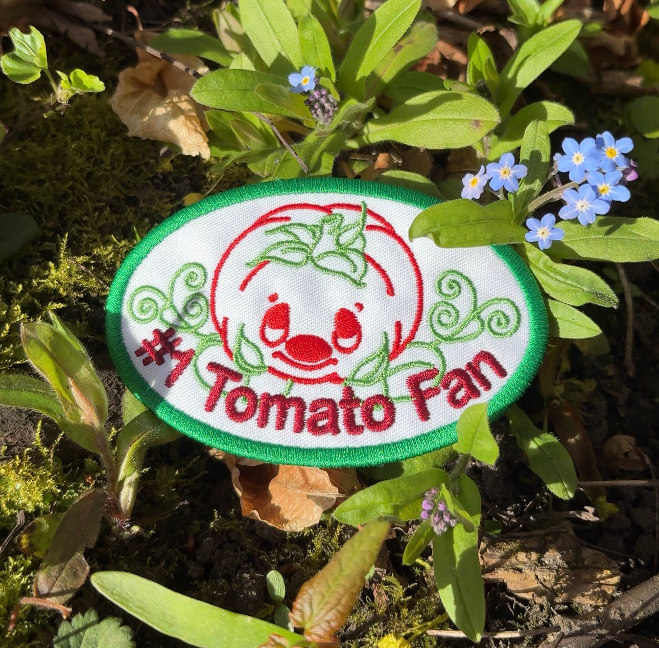 #1 Tomato Fan embroidered patch