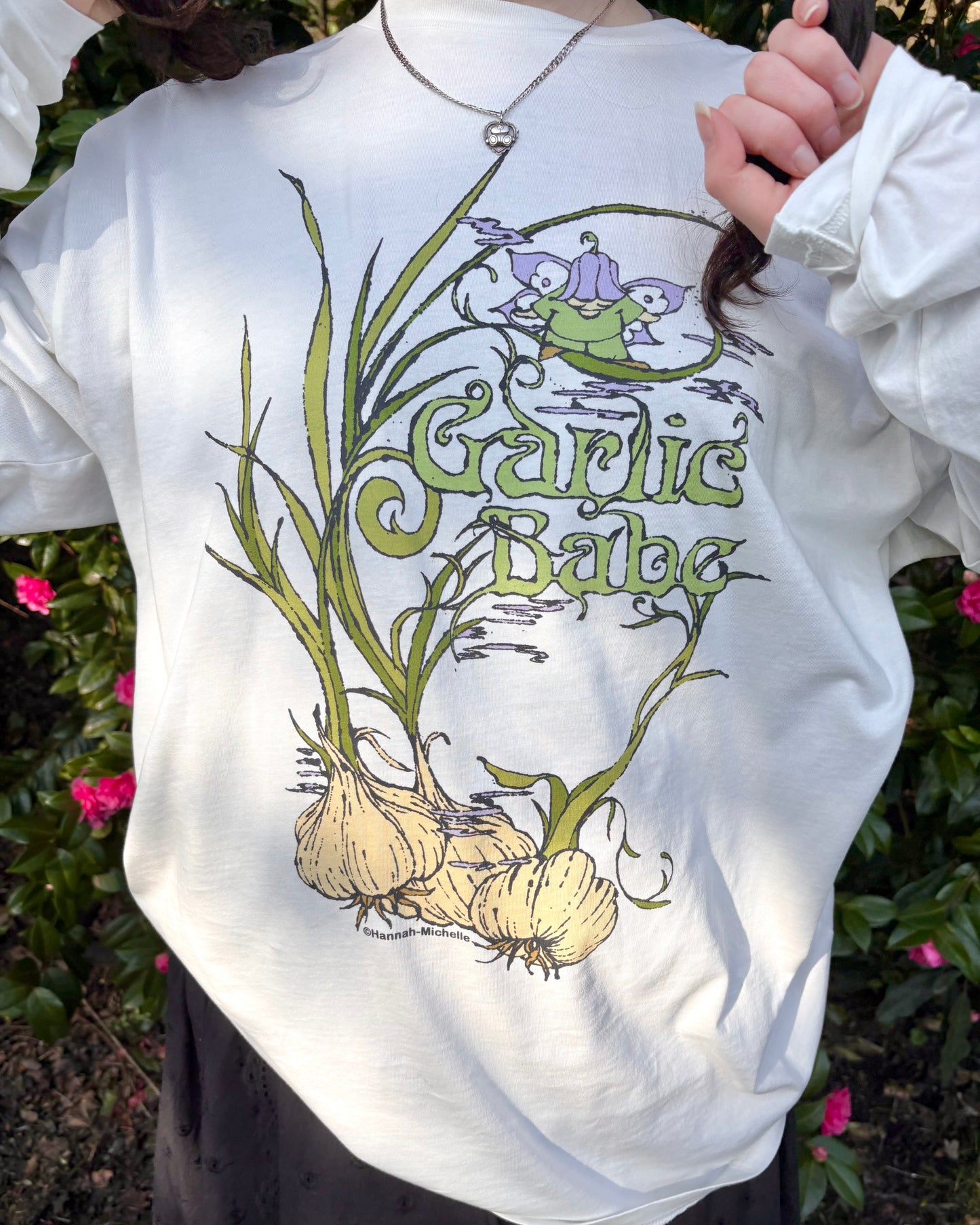 Unisex Organic 'Garlic Babe' Long Sleeve