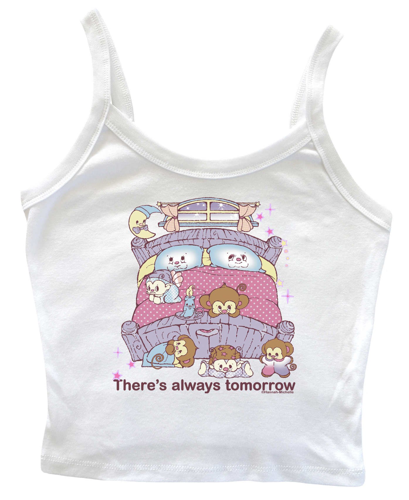 There's Always Tomorrow micro-rib tank top