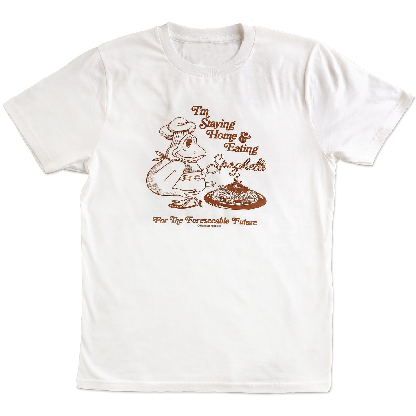 Unisex Organic 'I'm Staying at Home and Eating Spaghetti' T-shirt