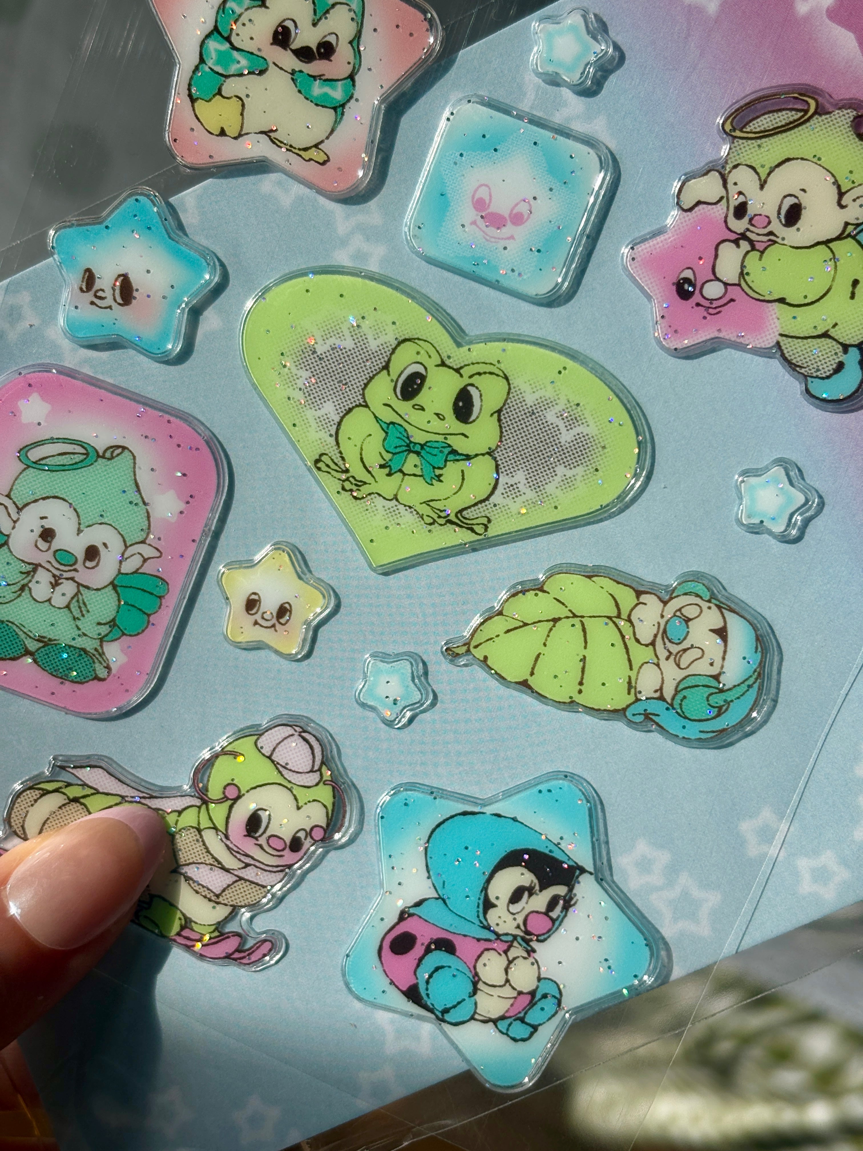 Transparent 3D "Sweetheart" sticker sheet