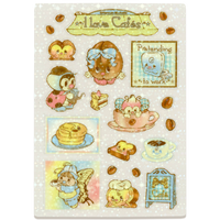 I Love Cafes Transparent Star Effect Sticker Sheet