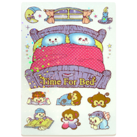 Time For Bed Transparent Star Effect Sticker Sheet