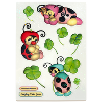 Ladybug Video Game Transparent Firework Effect Sticker Sheet