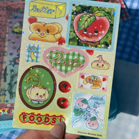 Foods Holo Star Sticker Sheet
