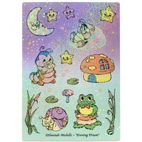Evening Dream Glitter Holo Star Sticker Sheet