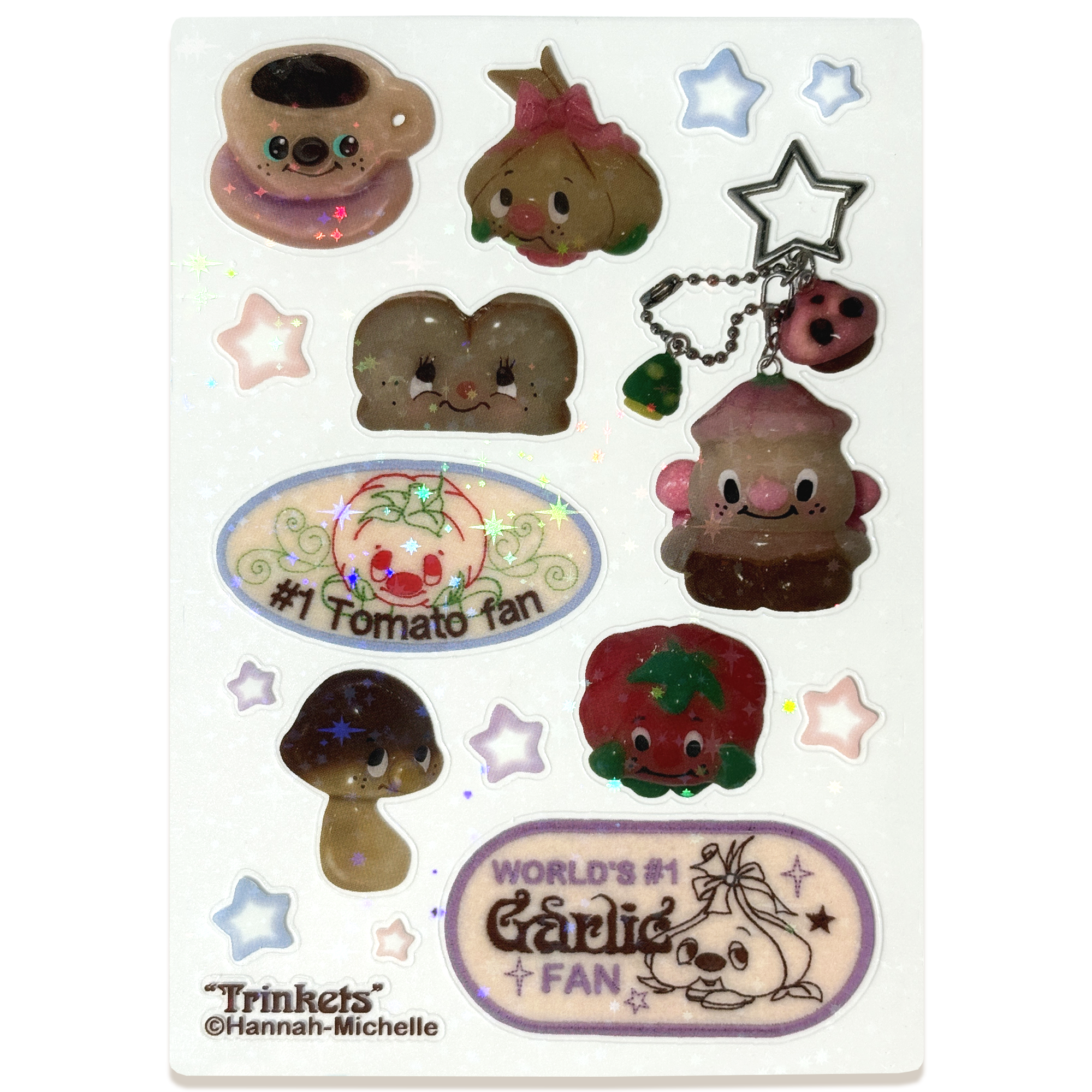 Trinkets Transparent Star Effect Sticker Sheet