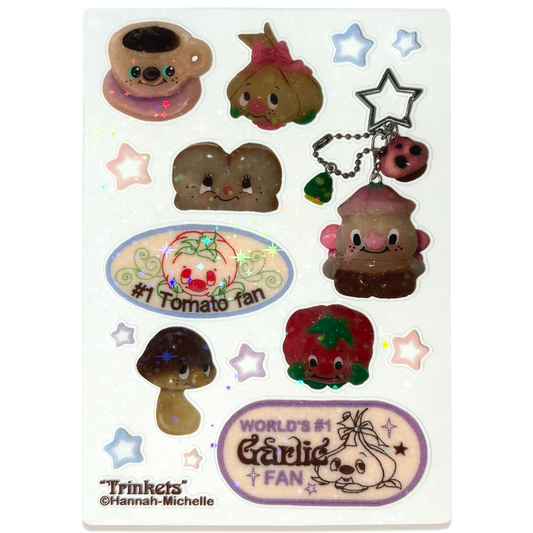 Trinkets Transparent Star Effect Sticker Sheet