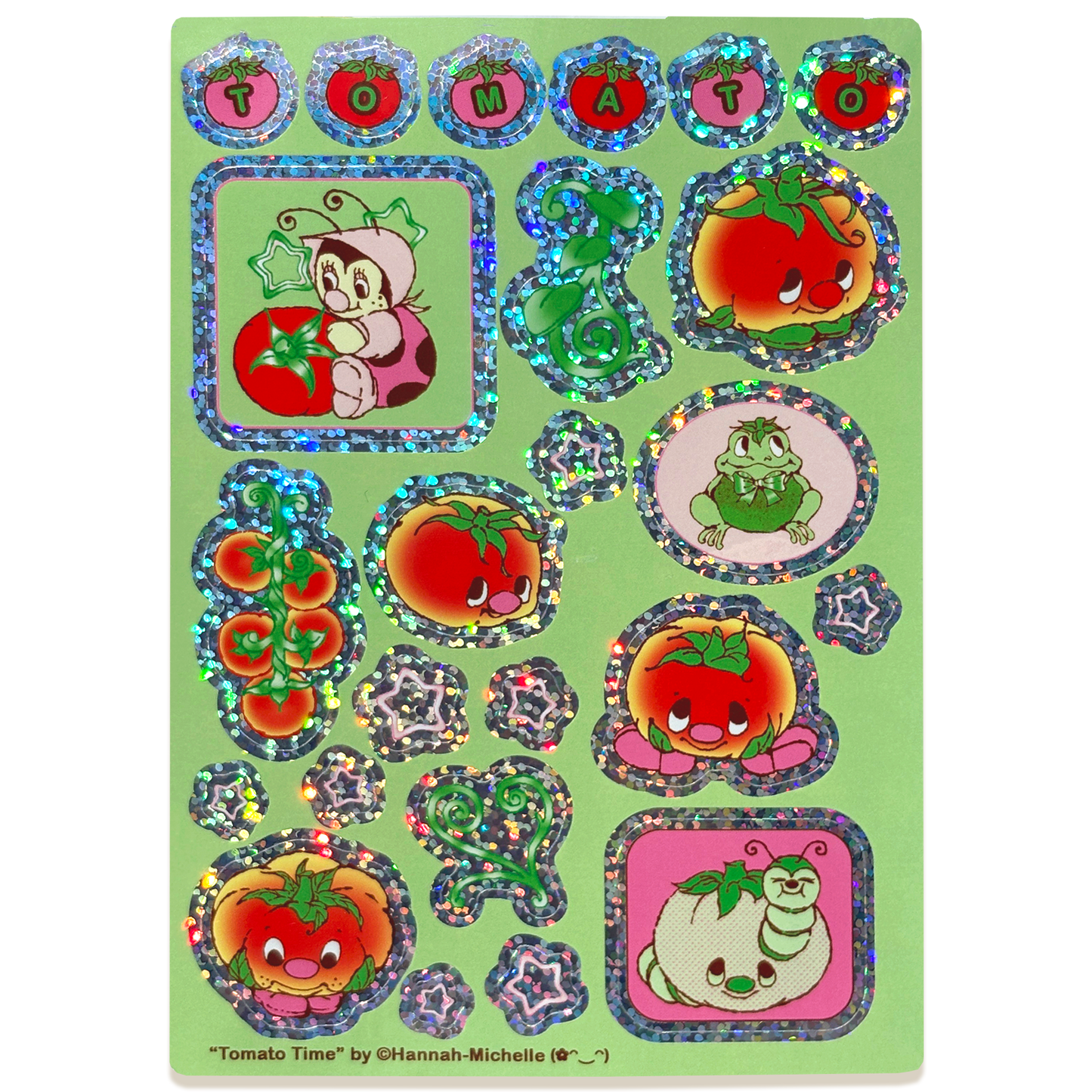 Tomato Time Glitter Sticker Sheet
