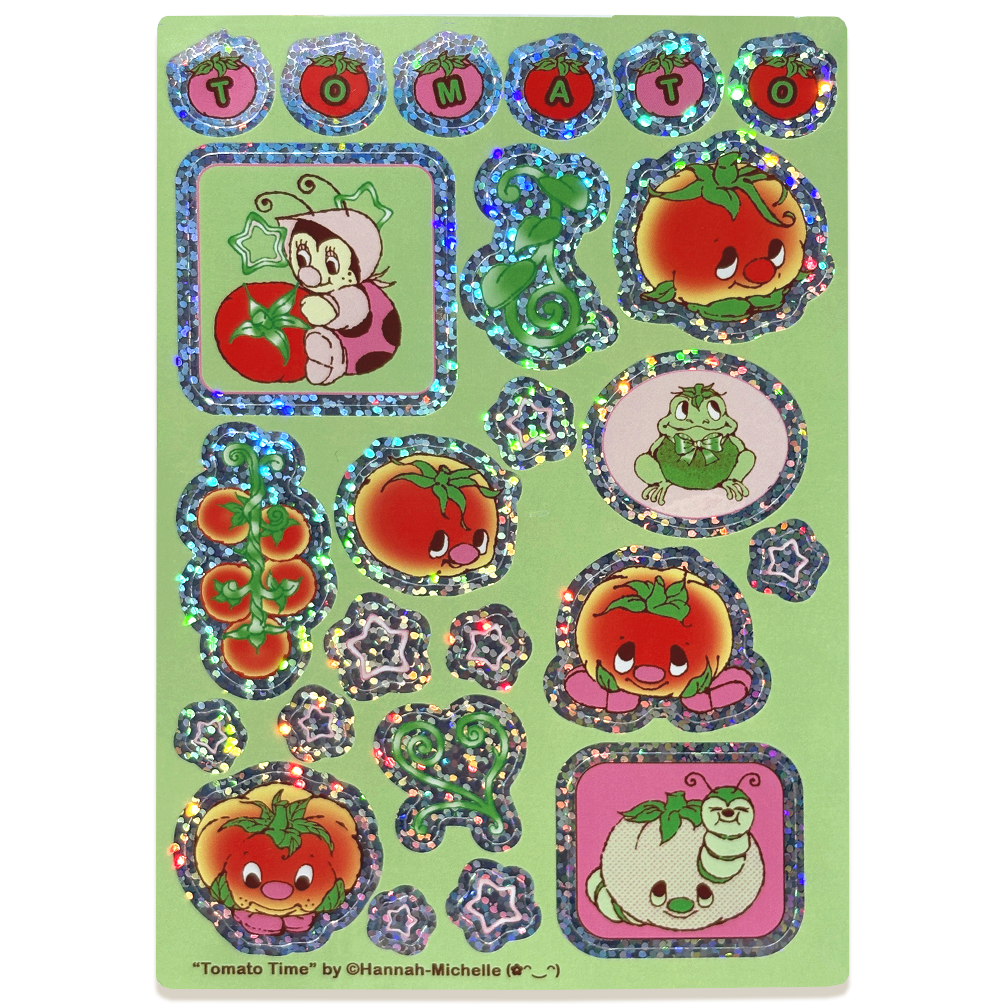 Tomato Time Glitter Sticker Sheet