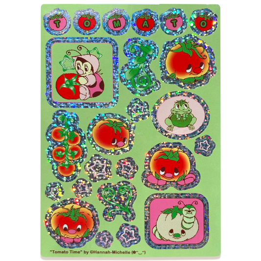 Tomato Time Glitter Sticker Sheet