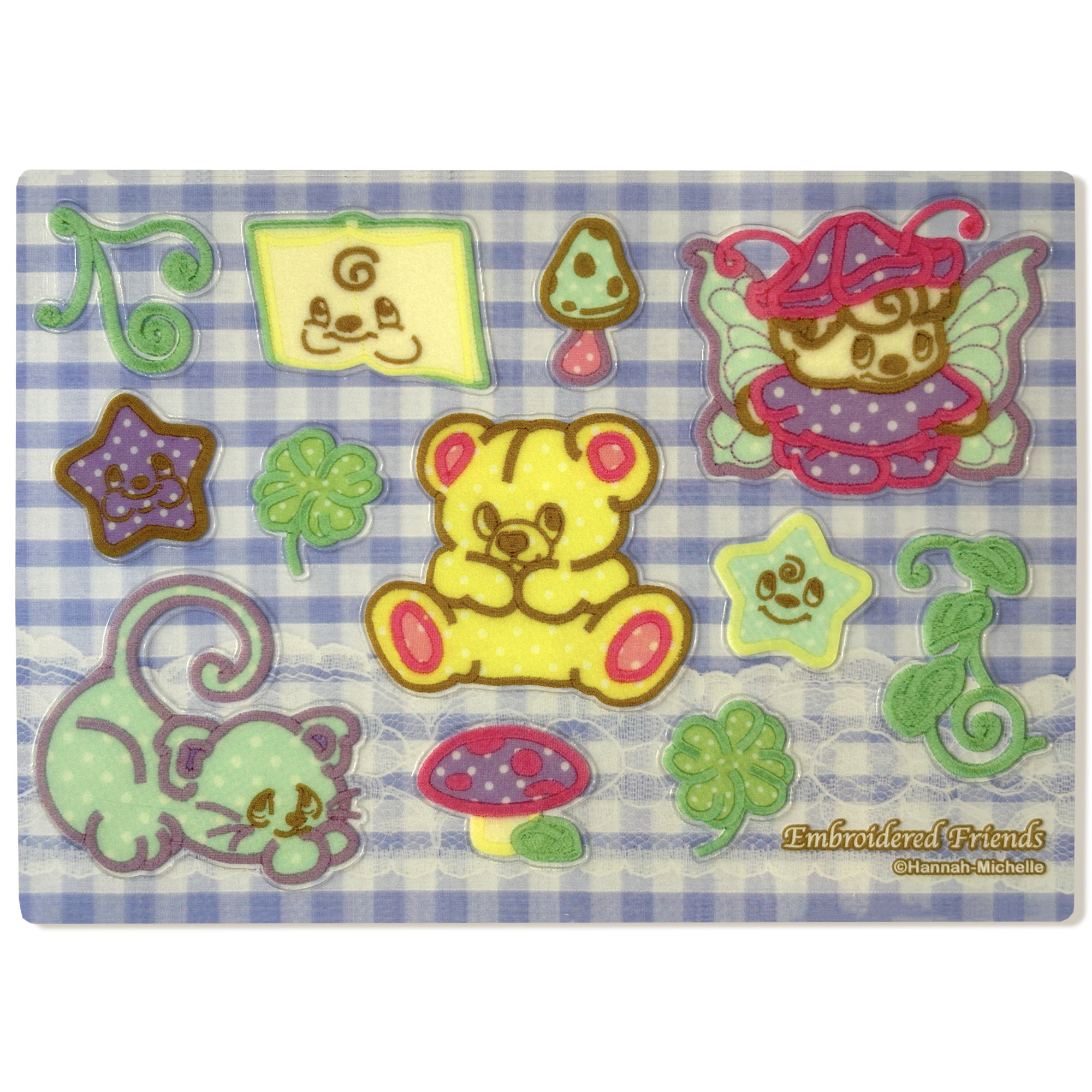 Embroidered Friends Semi-Transparent Sticker Sheet