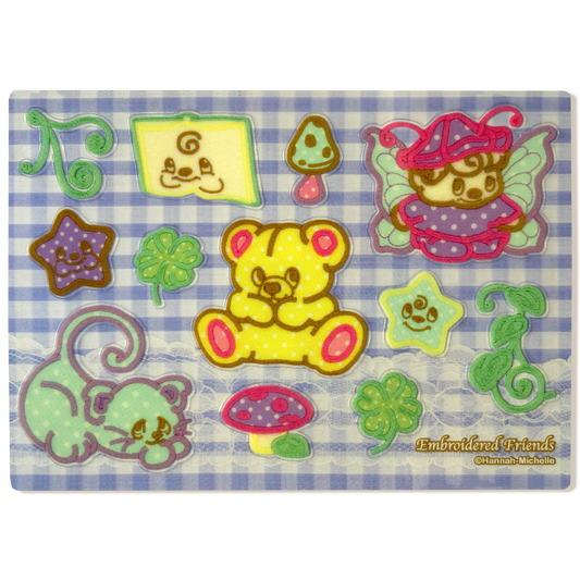 Embroidered Friends Semi-Transparent Sticker Sheet