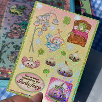 Garlic Fairy Holo Hearts Sticker Sheet