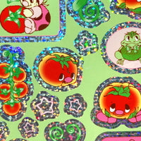 Tomato Time Glitter Sticker Sheet