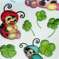 Ladybug Video Game Transparent Firework Effect Sticker Sheet