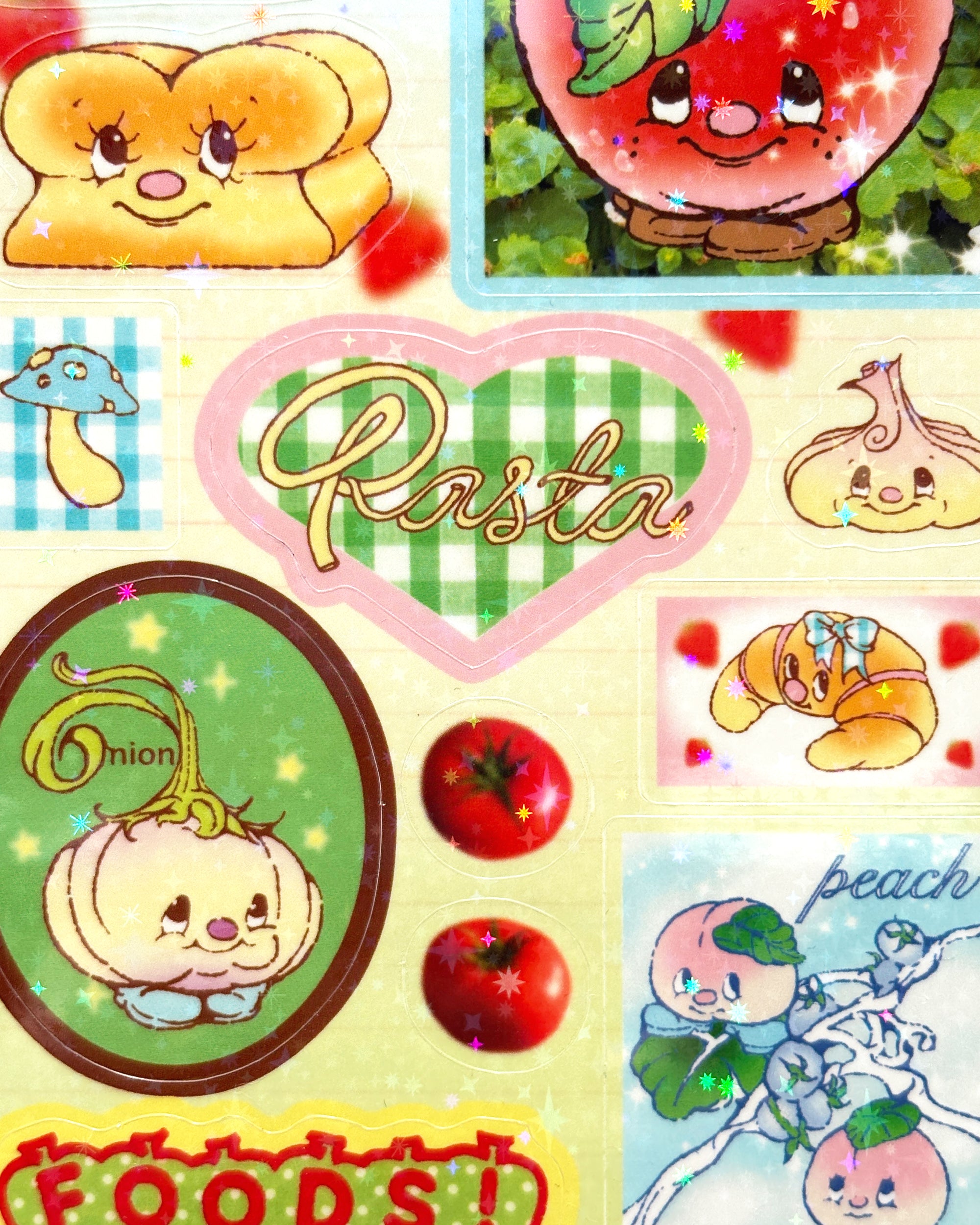 Foods Holo Star Sticker Sheet