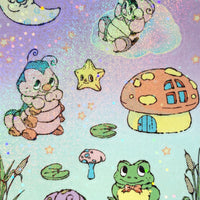 Evening Dream Glitter Holo Star Sticker Sheet