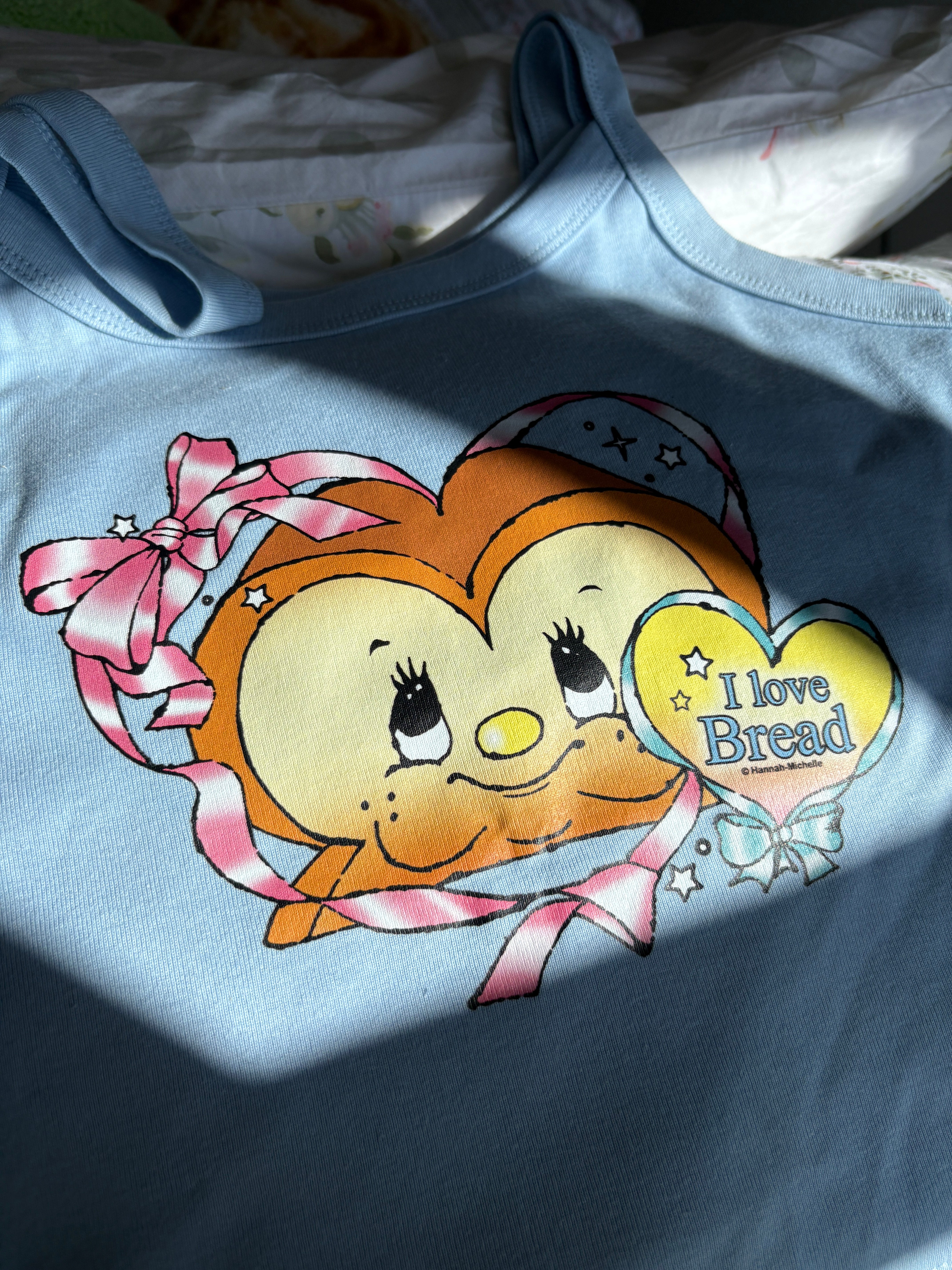 I Love Bread micro-rib tank top