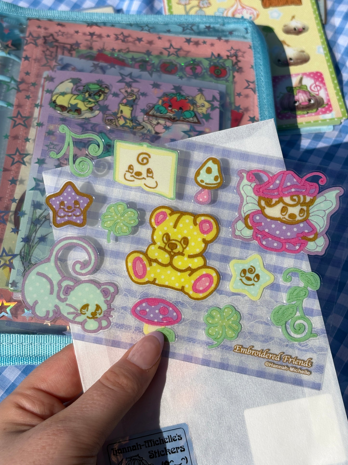 Embroidered Friends Semi-Transparent Sticker Sheet