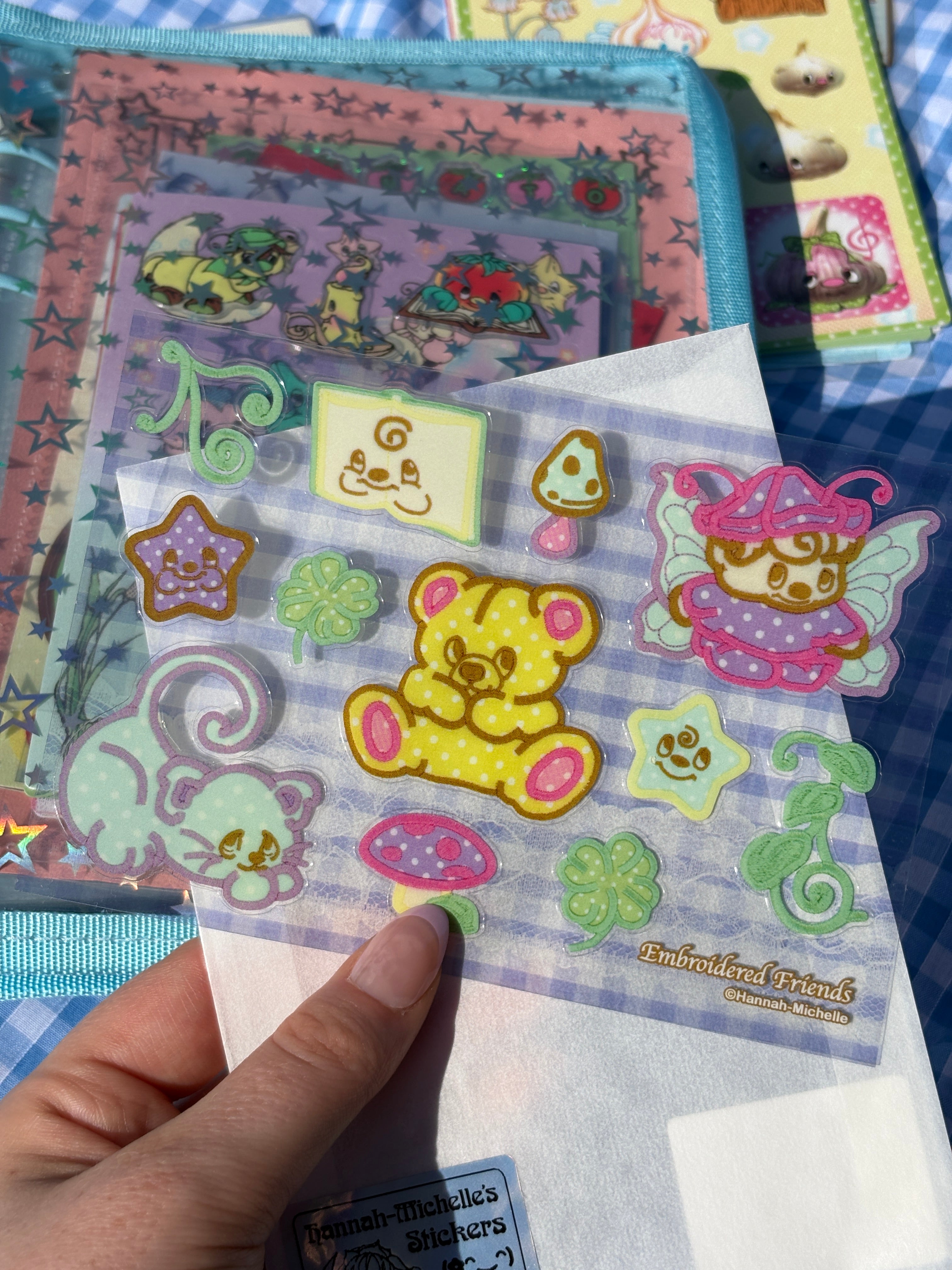 Embroidered Friends Semi-Transparent Sticker Sheet