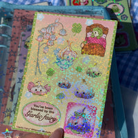 Garlic Fairy Holo Hearts Sticker Sheet