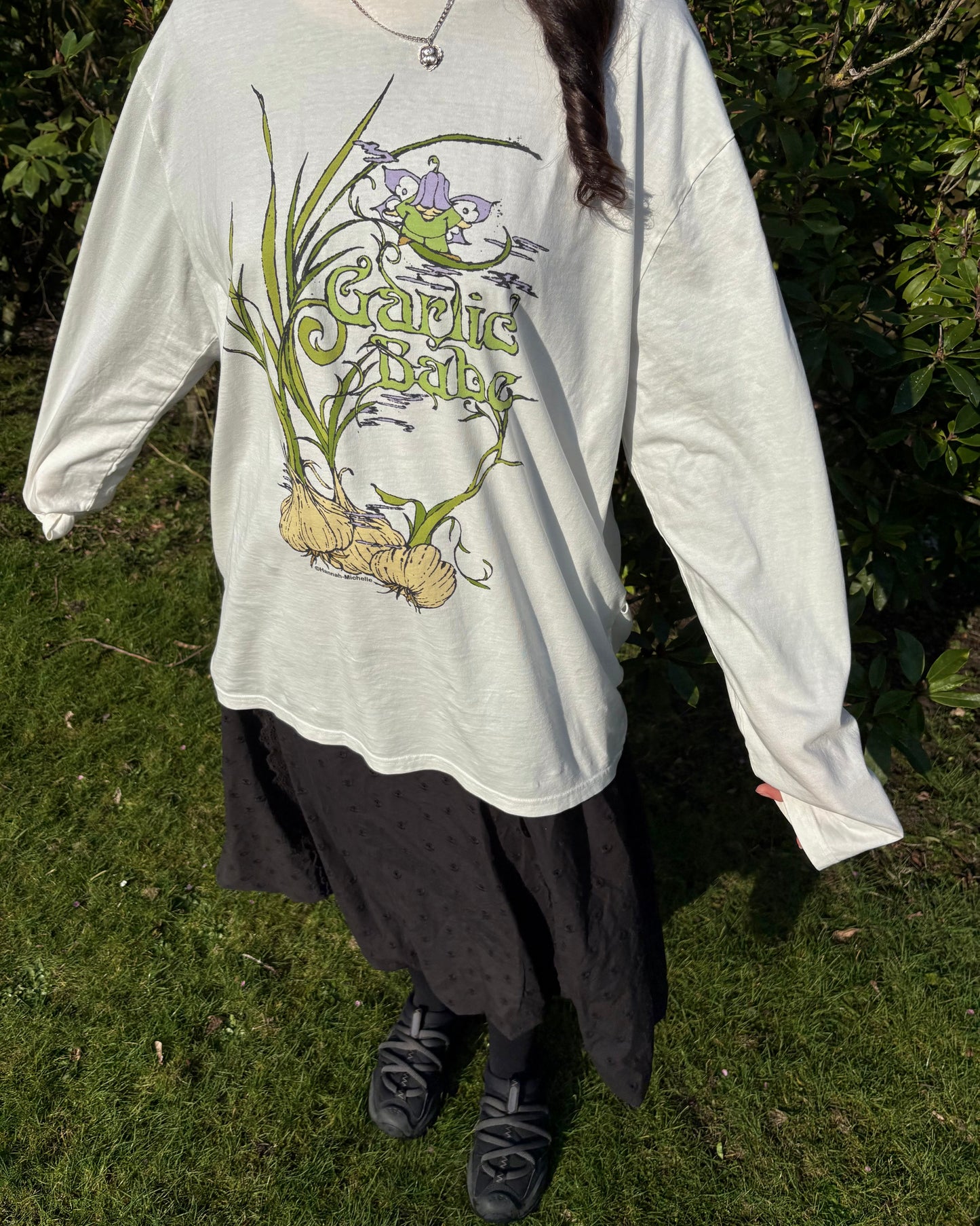 Unisex Organic 'Garlic Babe' Long Sleeve