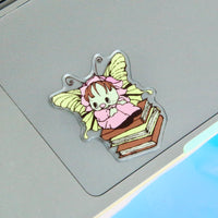 Transparent 3D "Reading" sticker sheet