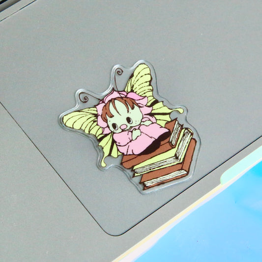 Transparent 3D "Reading" sticker sheet