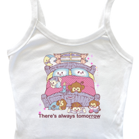 There's Always Tomorrow micro-rib tank top