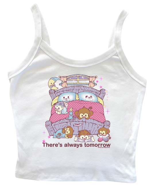 There's Always Tomorrow micro-rib tank top
