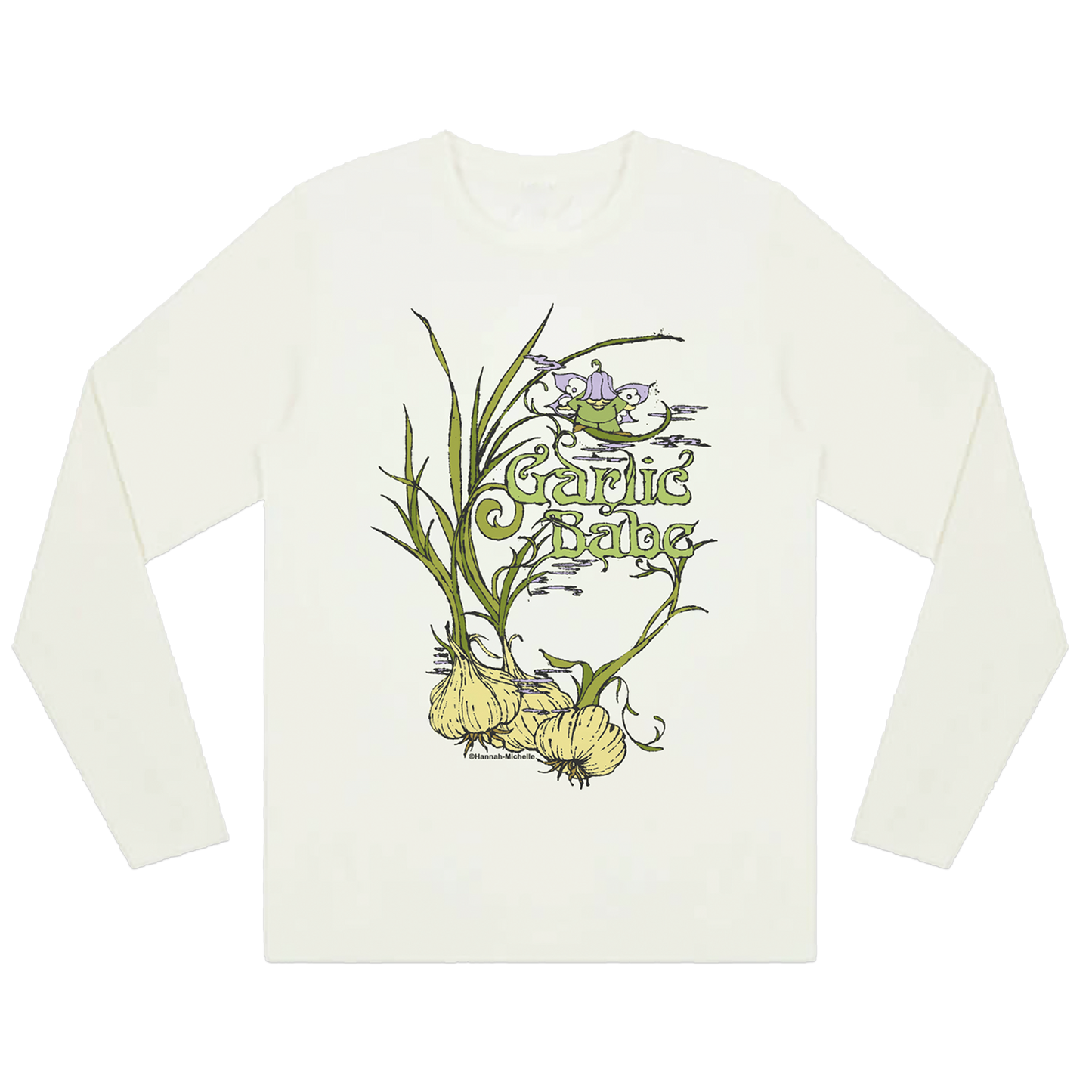 Unisex Organic 'Garlic Babe' Long Sleeve