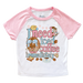 I need coffee immediately micro rib raglan printed baby tee (pink sleeve)