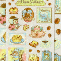 I Love Cafes Transparent Star Effect Sticker Sheet