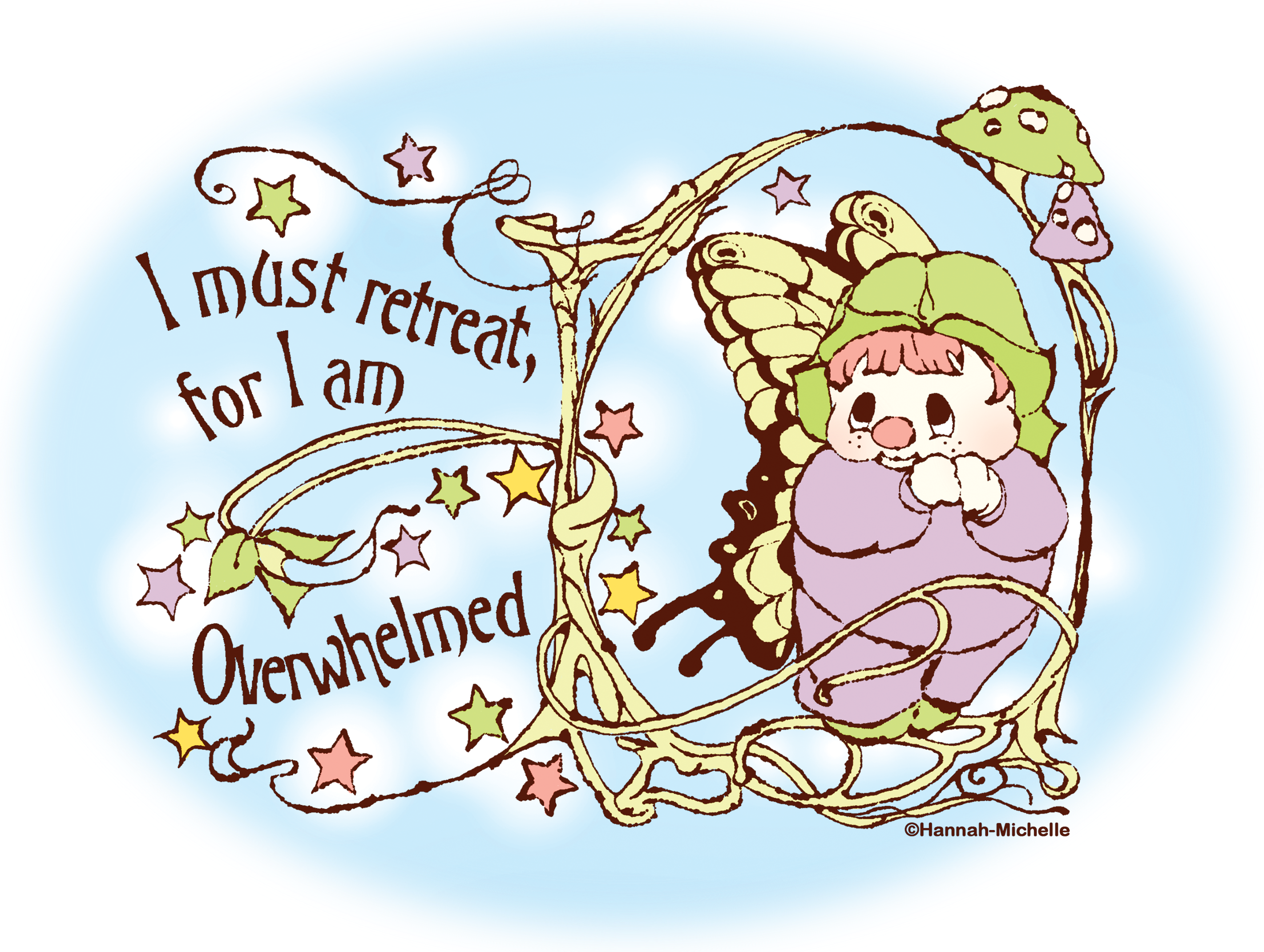 Overwhelmed Unisex Heavyweight T-shirt