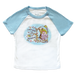 Overwhelmed micro rib raglan printed baby tee