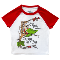 Snug as a Bug micro rib raglan printed baby tee