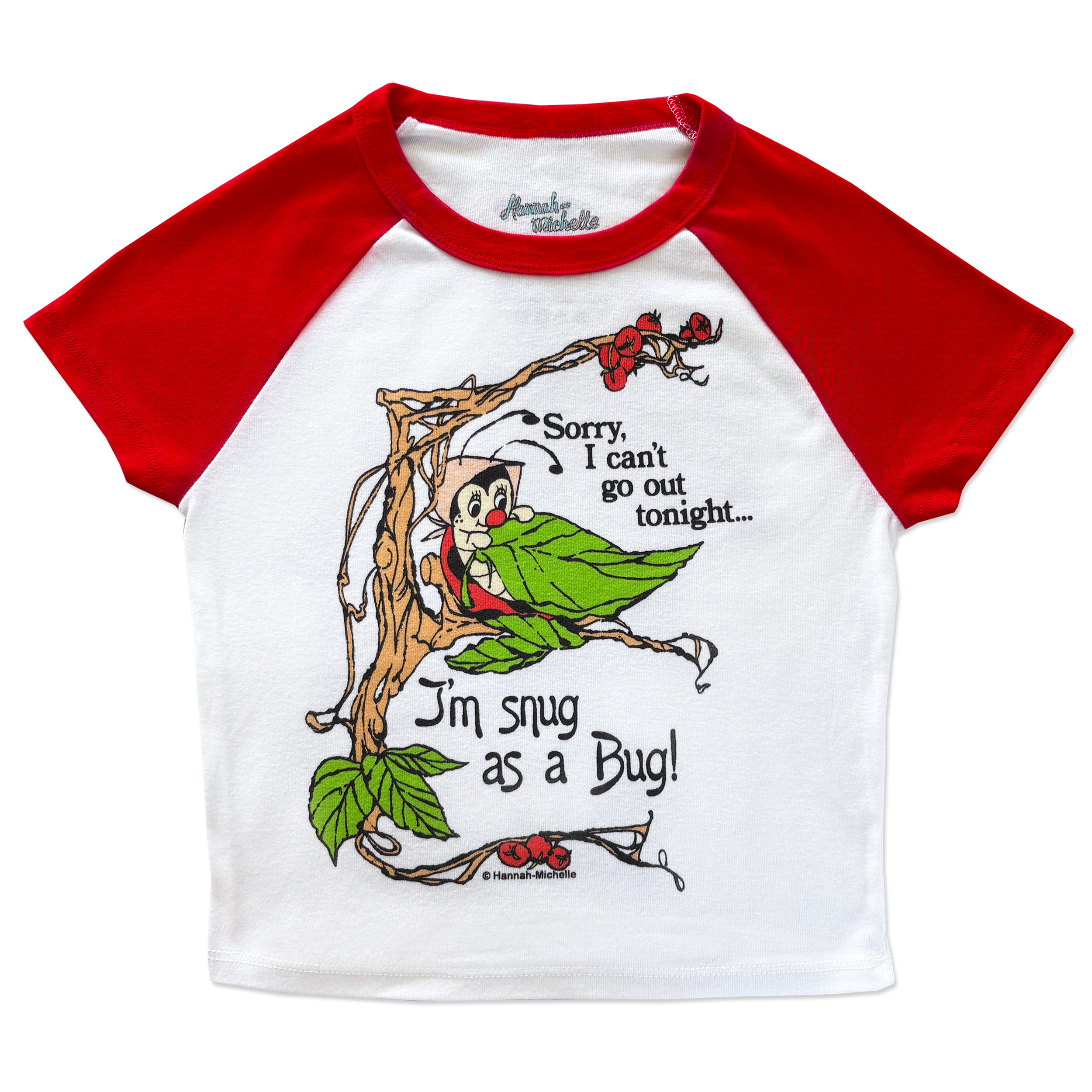 Snug as a Bug micro rib raglan printed baby tee