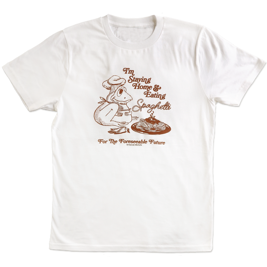 Unisex Organic 'I'm Staying at Home and Eating Spaghetti' T-shirt