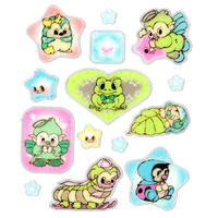 Transparent 3D "Sweetheart" sticker sheet